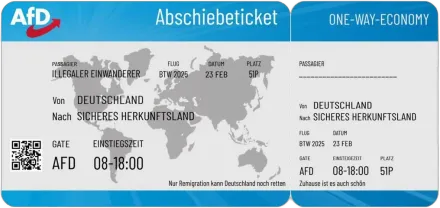 Abschiebeticket der AfD